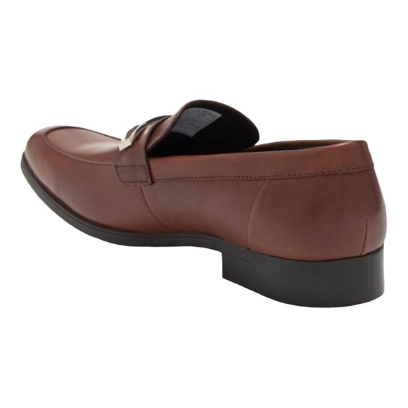 Calvin Klein Jameson Loafer Leather Dress Shoes (Men) Color: Medium Brown 211 main image 13